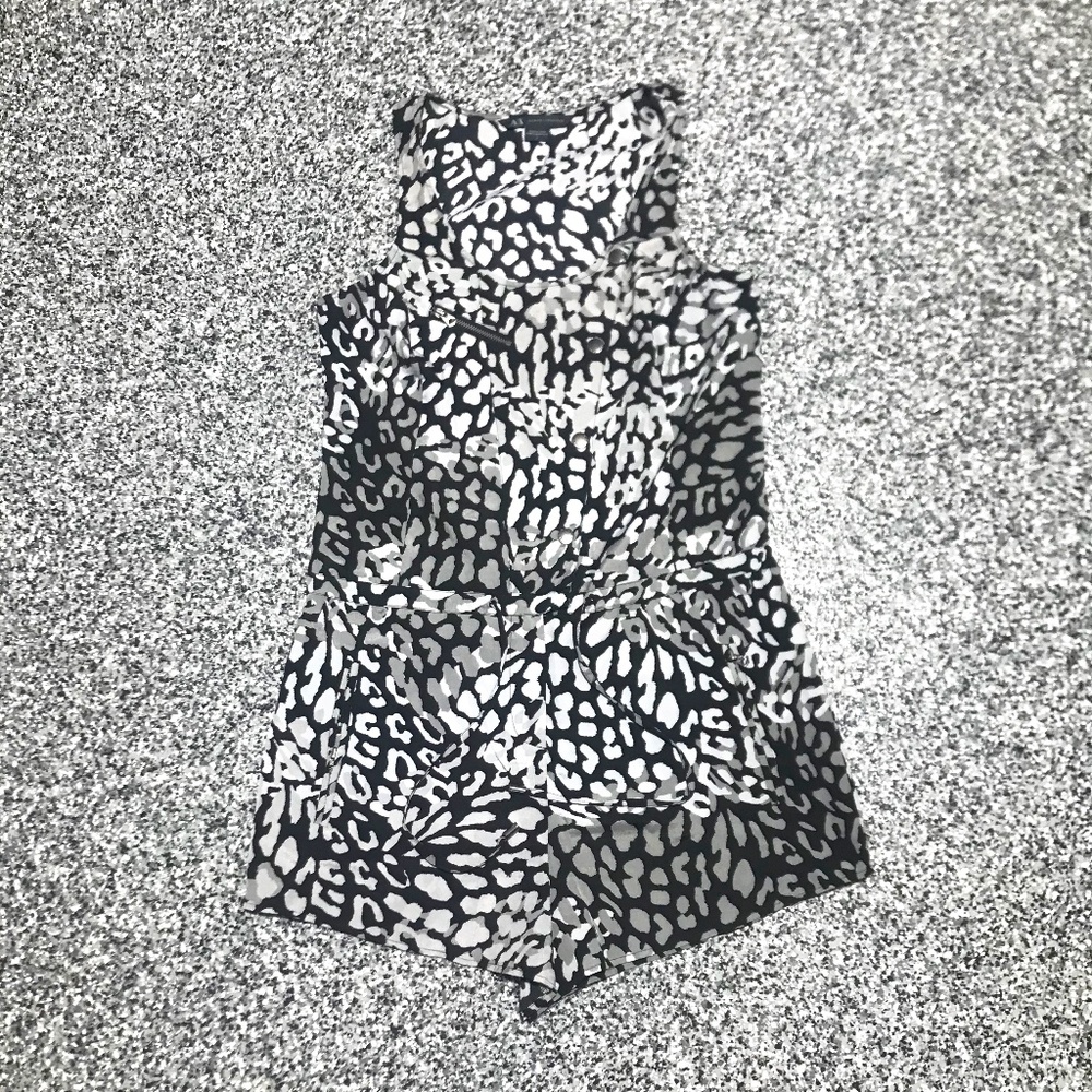 Armani Exchange ✦ Animal Print Sleeveless Short Jumpsuit (S)